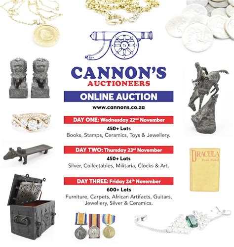 Cannons online auction - View upcoming and past auctions, place absentee and live bids and watch lots of interest all from Cannon and Cannon 